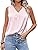 Zeagoo Womens Satin Tops Casual Sleeveless Silk V Neck Cami Camisole Blouses Summer Tank Shirt Pink M