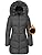 HEEKPEK Womens Long Winter Coats Puffer Jacket Fleece Lined Parka Down Jackets Waterproof with Detachable Faux Fur Hooded