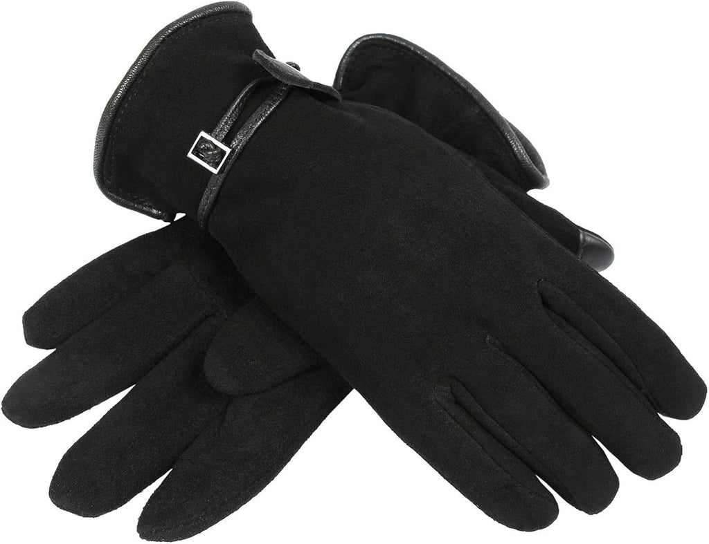 Winter Leahter Gloves for Women - Warm Touchscreen Gloves for Driving Texting Dressing