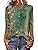 Zeagoo Three-Quarter Length Sleeve Blouses for Women 2025 Spring Dressy Casual Floral Print Shirt Round Neck T Shirts Workout Tops