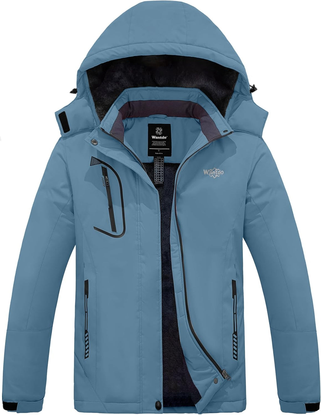 Wantdo Women's Winter Jacket Ski Jacket for Women Waterproof Jacket Hooded Winter Coat