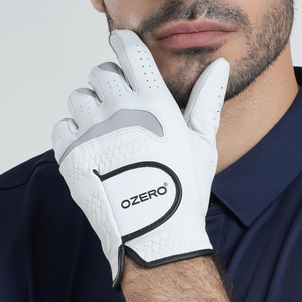 OZERO Golf Glove Left Hand 11 Sizes Tailored fit Men and Women : Ultra Soft Cabretta Sheepskin Grip Flexible and Quick Dry