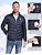 MoFiz Mens Down Coats Jackets Repellent Water Puffer Jacket Warm Packable Full Zip Mock Neck Winter Jacket