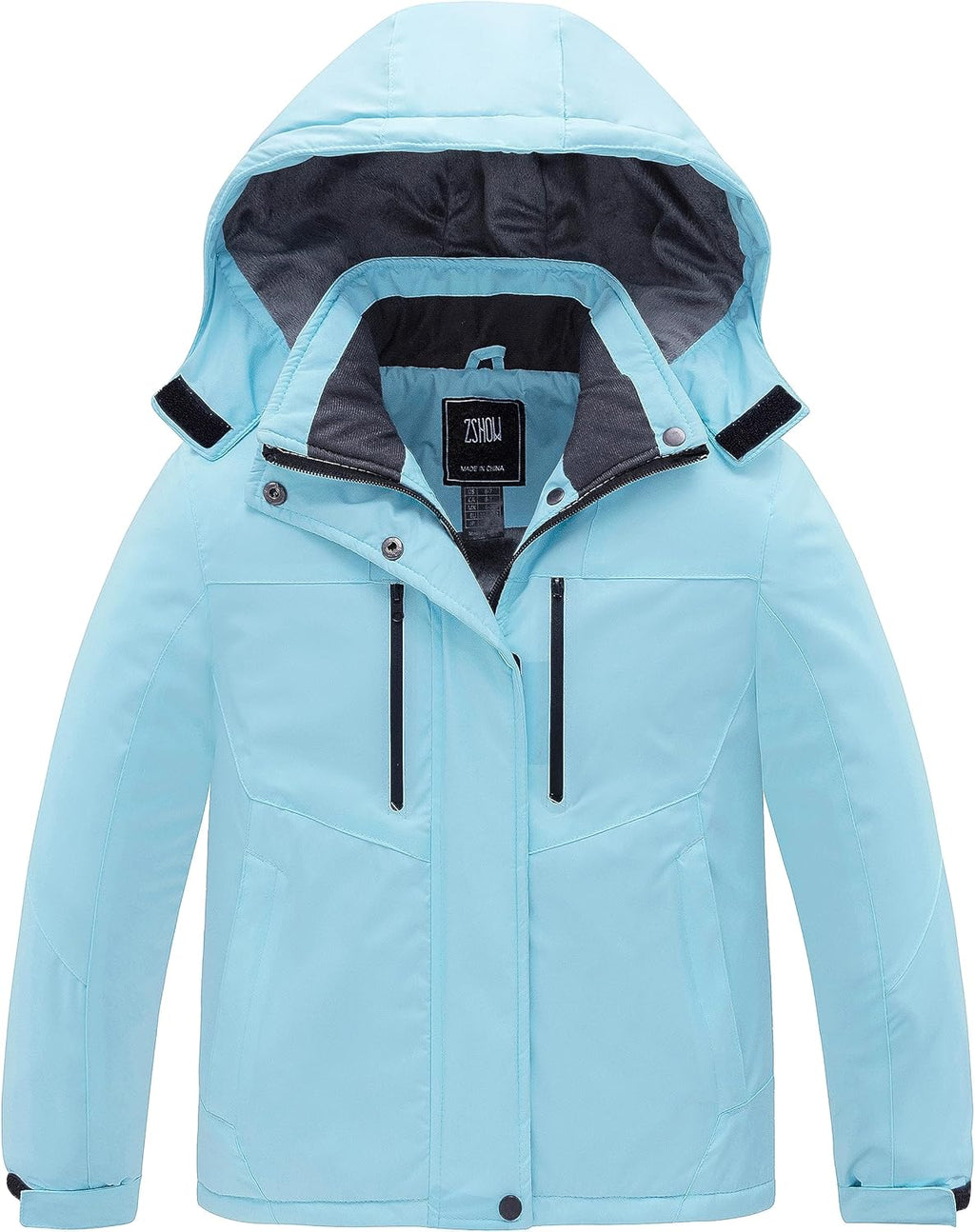ZSHOW Girls' Waterproof Ski Jacket Warm Winter Snow Coat Fleece Raincoats