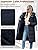HEEKPEK Women's Winter Down Jacket Long Puffer Coats Mid-Length Warm Windproof Quilted Jackets Hooded Padded with Side Zipper