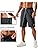 TACVASEN Men's Running Athletic Shorts Quick Dry Lightweight Gym Sports Workout Stretch Short with 3 Zipper Pockets
